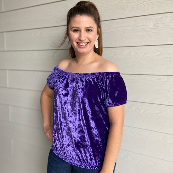 Purple Velvet Top - Picture 4 of 4
